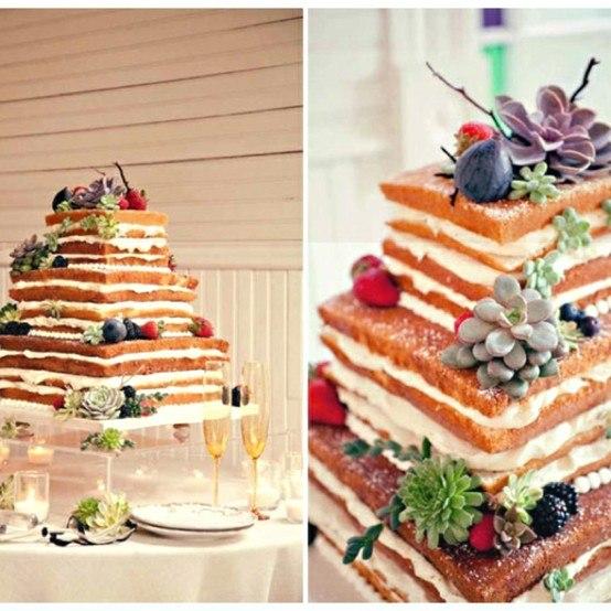 квадратный открытый свадебный торт с фруктами