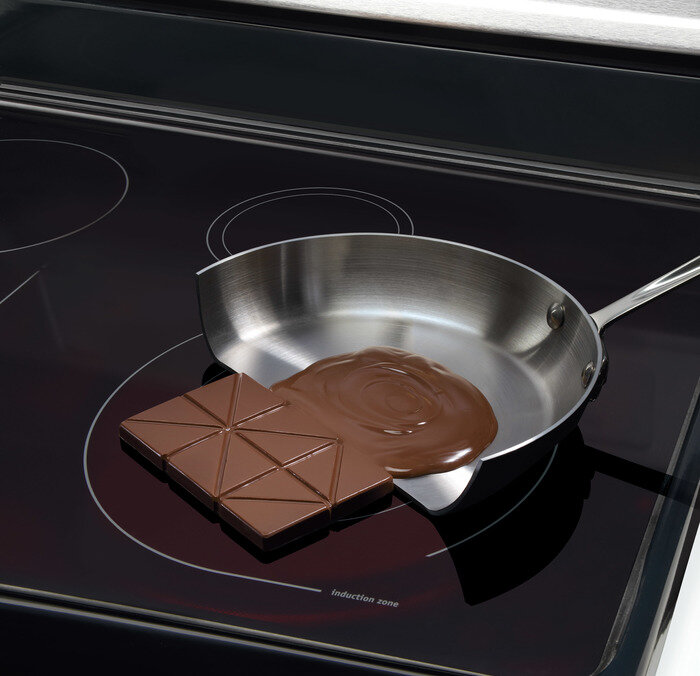 индукционная плита топит шоколад только в посуде